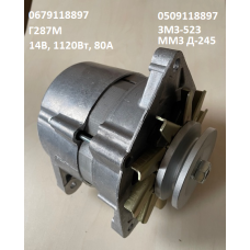 Генератор 14В 1,2кВт 80А ГАЗ, ПАЗ з дв. ЗМЗ-523