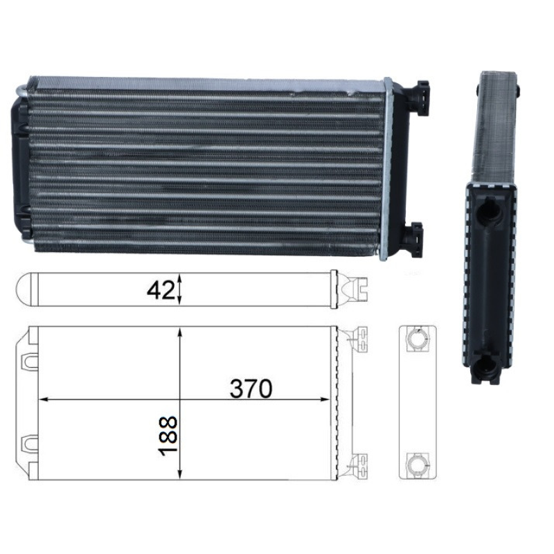 Радіатор обігрівача DAF 65 CF, 95 XF, XF 95, XF 105; MAN E2000, TGA, TGL I, TGM I, TGS I, TGX I 98- (NRF) Радіатор обігрівача DAF 65 CF, 95 XF, XF 95, XF 105; MAN E2000, TGA, TGL I, TGM I, TGS I, TGX I 98- (NRF)