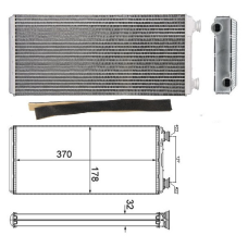 Радіатор обігрівача MAN TGA, TGL I, TGM I, TGS I, TGX I 00- (Thermotec)
